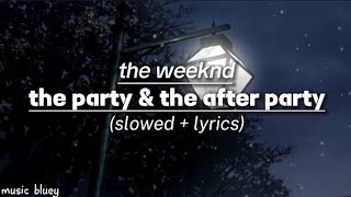 the weeknd  the part amp the after partyslowed  lyrics [upl. by Anirazc]