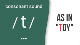 Consonant Sound  t  as in quottoyquot – American English Pronunciation [upl. by Niwrad]