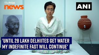 Until 28 lakh Delhiites get water my indefinite fast will continue Delhi Water Minister Atishi [upl. by Ellesor]