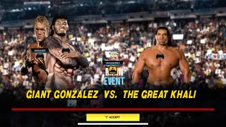 The Giant Gonzales Vs The Great Kahli wwe 2k23 [upl. by Aleek308]