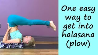 One easy way to get into halasana plow pose [upl. by Sudderth17]