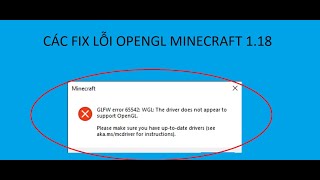 Các Fix Lỗi OpenGl Minecraft 118 [upl. by Baker]