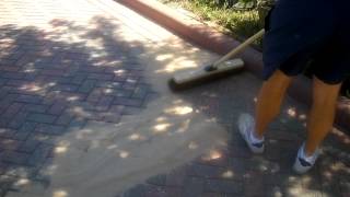 How to sand in a block paved driveway 1 [upl. by Olotrab]