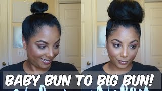 ♡ Bun Series  Baby Bun to BIG Bun ft Clip In Extensions – sassinahaircom ♡ [upl. by Yenahpets]