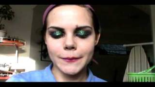 quotUnseelie Starletquot Green Black Glitter Faerie Makeup [upl. by Petulia]