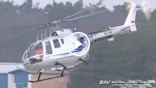 MesserschmittBölkowBlohm Bo105  Airbus Helicopters DHDFU  takeoff at Manching Air Base 2160p [upl. by Achilles]