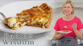 Anna Olson Makes a Delectable Leek amp Cheese Quiche  Baking Wisdom [upl. by Hazlett963]