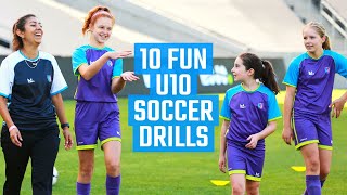 10 Best U10 Soccer Drills  Fun Soccer Drills for Kids [upl. by Edac]