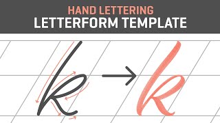 Hand Lettering Tutorial for Beginners  Letterform Template Free [upl. by Ynney628]