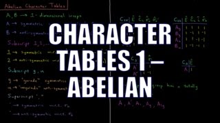 Quantum Chemistry 1211  Character Tables 1 Abelian [upl. by Ahsiekrats]