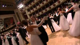 Opernball 2014  Eröffnungswalzer  An der schönen blauen Donau [upl. by Siraf]