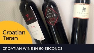 Croatian Wine in 60 Seconds Croatian Teran [upl. by Annoek]