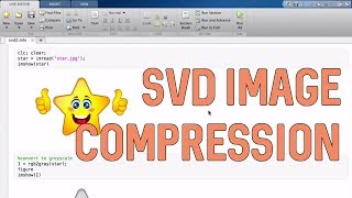 Image Compression Using SVD in Matlab Greyscale [upl. by Arytal15]