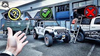 TOP 4 ROOF TOP TENTS FROM OVERLAND EXPO MTN WEST 2022  ANTISHANTY FREESPIRIT INTREPID DOMETIC [upl. by Anirec263]