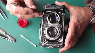 Rolleiflex repair servicing a Rolleiflex Automat TLR Part 01 [upl. by Iduj]