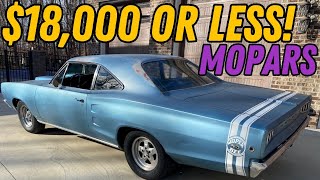 Mopar Cars for Sale Classic Car Prices 18900 or Less  Affordable and Drivable Cars [upl. by Anital]