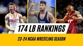 174lb Rankings  Preview 2324 NCAA Wrestling Season [upl. by Nemra]