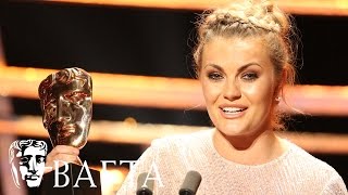 Chanel Cresswell wins Supporting Actress BAFTA for This is England 90  BAFTA TV Awards 2016 [upl. by Ahcim]