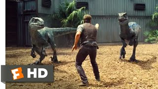 TRex Ambush Scene  Jurassic Park 1993 Movie Clip HD [upl. by Odnomra]