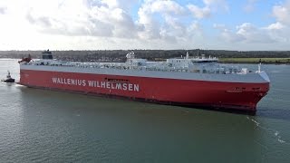 Ship WILHELMSEN TØNSBERG in Southampton  17102016  4K [upl. by Lateehs]