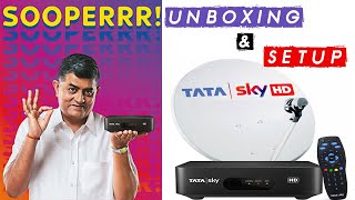 Unboxing Tata Sky HD Installation 2021  Tata Sky Setup amp Price  Tata Sky Set Top Box Connection [upl. by Carolle]