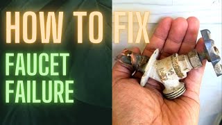 How to fix or replace outdoor spigot leaks EZ and affordable faucet failure [upl. by Anuahc]