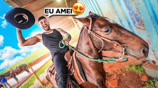 DEI UM CAVALO DE PRESENTE PARA O LEO  😍🐎 [upl. by Ebony]