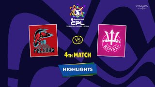 Highlights 4th Match Antigua and Barbuda Falcons vs Barbados Royals  4th Match ANT VS BR [upl. by Orwin518]