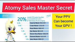 Atomy Sales Master Secret PPV can become GPV for Mastership [upl. by Htebasyle369]