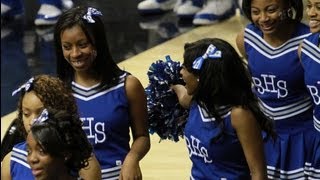 Brunswick High School Cheerleaders perform at VCU Siegel Center [upl. by Rovaert]