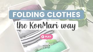 KonMari Folding How To Fold Clothes Using The KonMari Method [upl. by Nalor508]