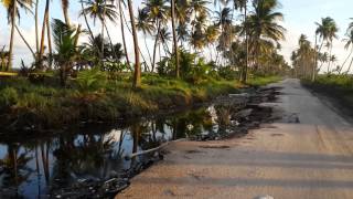 Road collapses in Manzanilla Trinidad and Tobago [upl. by Remat]