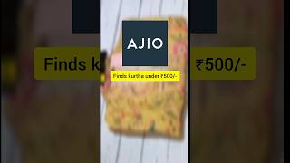 Ajio finds kurtha under ₹500👗ajiofashion ajiohaul womensfashion womenswearkurthashorts [upl. by Okiam]