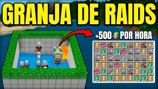 ✅ GRANJA de RAIDS TOTEMSESMERALDAS Minecraft BEDROCK 121 [upl. by Norvol618]