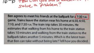 Envision Math Lesson 166 Problem Solving Work Backward [upl. by Ttelracs679]