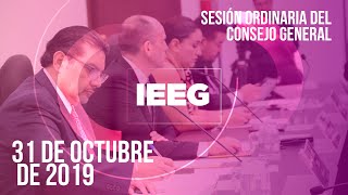 Sesión Ordinaria del Consejo General 31 de octubre de 2019 [upl. by Padgett]