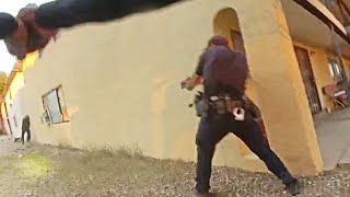 Bodycam Footage Shows Short Foot Chase Before Police Shootout in Albuquerque New Mexico [upl. by Lorie]