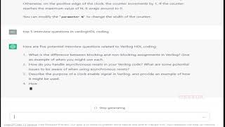 ChatGPT Explained Top 5 interview questions in Verilog [upl. by Larochelle]