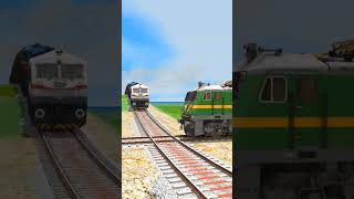 TRAINS CROSSING BUMPY BRANCHED TRACKS 😱 train [upl. by Anawqahs127]