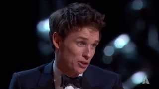 Eddie Redmayne winning Best Actor  87th Oscars 2015 [upl. by Asseralc]