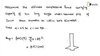 Numerical 1 on under reamed pile  Deep Foundation  Geotechnical Engineering  GATE [upl. by Sulecram967]