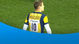 Jamie Shillcocks brilliant kick for Worcester Warriors [upl. by Darwen]