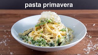 how to make CREAMY PASTA PRIMAVERA with lemon ricotta [upl. by Airamalegna966]