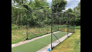 Batting Cage Backyard  Cricket Fortress Batting Cage [upl. by Erin]