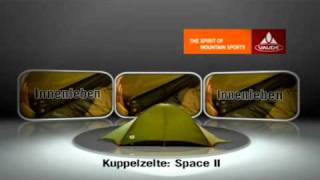 VAUDE  Set up Video for the Space II tent [upl. by Oinotna418]