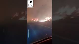 Incêndio na BR 116 em Teófilo Otoni MG [upl. by Quint]