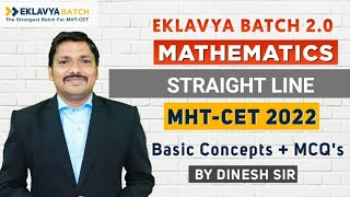 Straight Line MCQ amp PYQ Lecture  EKLAVYA 20 BATCH for MHTCET 2022  Dinesh Sir [upl. by Cacilie]