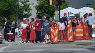 Attendees line up hours in advance before Trump Vance rally in Atlanta [upl. by Raskin813]