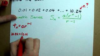 Geometric Series How to Find the Sum of a Sequence [upl. by Suicul]