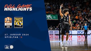 ratiopharm ulm vs Tigers Tübingen  Full Game Highlights  Spieltag 18 Saison 2324 [upl. by Assirrac934]